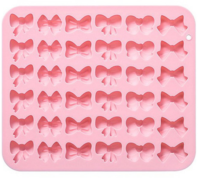 이홈베이킹 6종 리본 실리콘몰드 36구, 랜덤발송, 1개