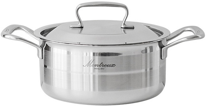 몬트렉스 인덕션 통5중 양수냄비, 실버, 1개, 20cm