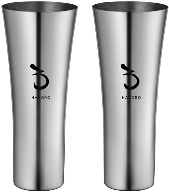 하로로 야마노 스테인 플레인컵 460ml, 2개