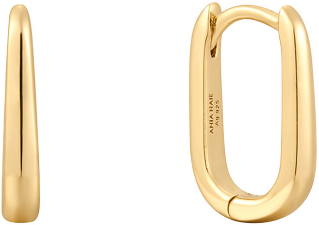 아니아하이에 여성용 오벌 925 실버 후프 링 귀걸이 E059-09G