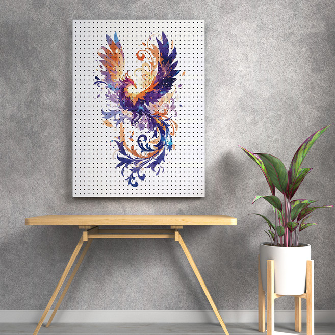 타공판닷컴 UV프린팅타공판 600 x 1200 mm, 불꽃의 날개, 1개