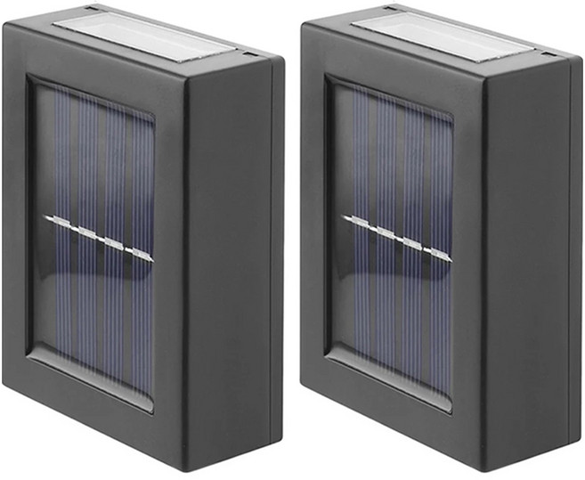 샛별하우스 태양광 COB LED 야외 벽등 2개, 혼합색상