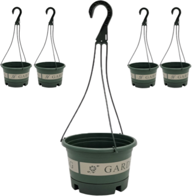 가든잇 가드닝 플라스틱 행잉 걸이 화분, 혼합색상, 5개