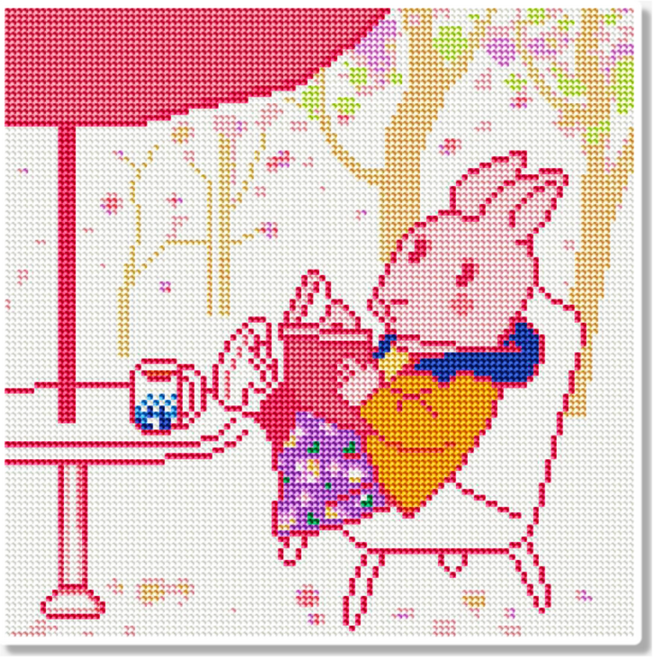 Momofix Painting 畫布型 AB串珠 寶石十字繡套組 30 x 30 cm, DC23與書同行, 1套