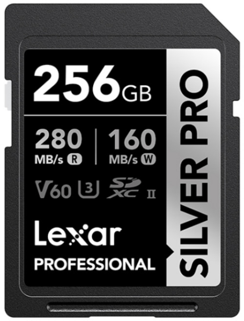 렉사 SD SILVER PRO V60 4K 메모리 카드 캐논 소니 니콘 후지 카메라 지원, 1개, 256GB