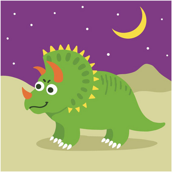 모모픽스페인팅 DIY 유화그리기 25 x 25 cm, 트리케라톱스(B01), 1개