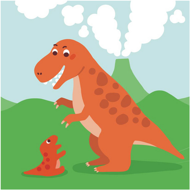 모모픽스페인팅 DIY 유화그리기 25 x 25 cm, 티라노사우루스(B03), 1개