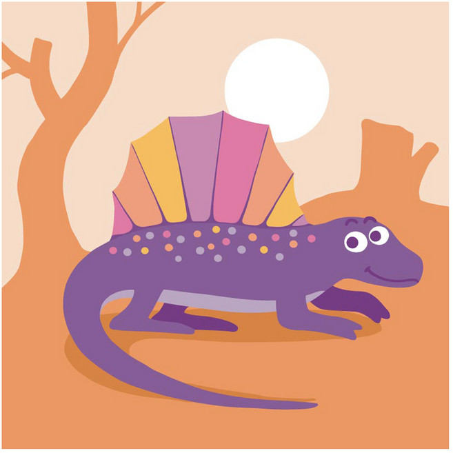 모모픽스페인팅 DIY 유화그리기 25 x 25 cm, 디메트로돈(B05), 1개