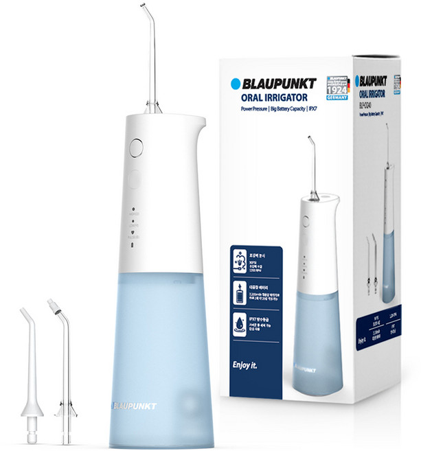 블라우풍트 방수 대용량 구강세정기 + 노즐팁 세트, BLP-OI240, 혼합색상
