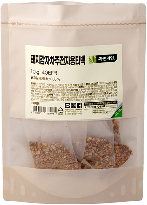 자연지인 볶은 돼지감자 주전자용 티백, 10g, 40개입, 1개