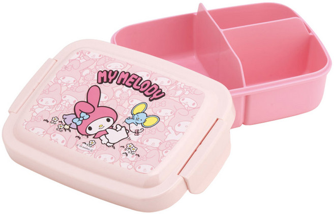 스케이터 P84 돔형 3절 런치박스, 마이멜로디, 1개