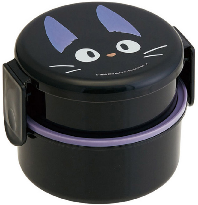 스케이터 ONWR1AG 항균 휴대용 2단 도시락 500ml + 포크 세트, 키키고양이, 1세트