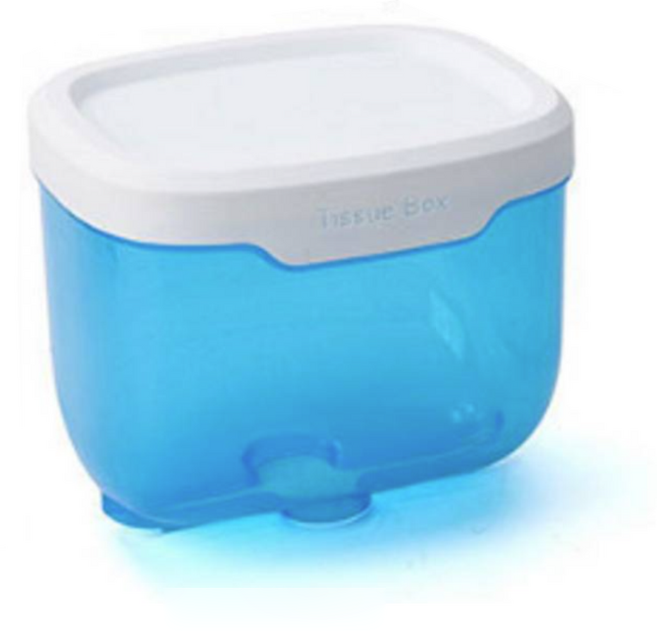피어니스트 투명 벽걸이 방수 휴지케이스, 1개, 블루