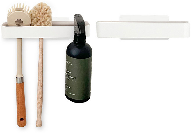 부착식 욕실 다용도 걸이, 화이트, 2개