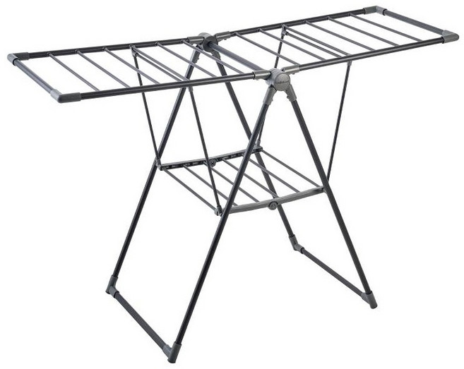 락앤락 NEW 튼튼한 컴팩트 빨래 건조대 ETM553, 블랙