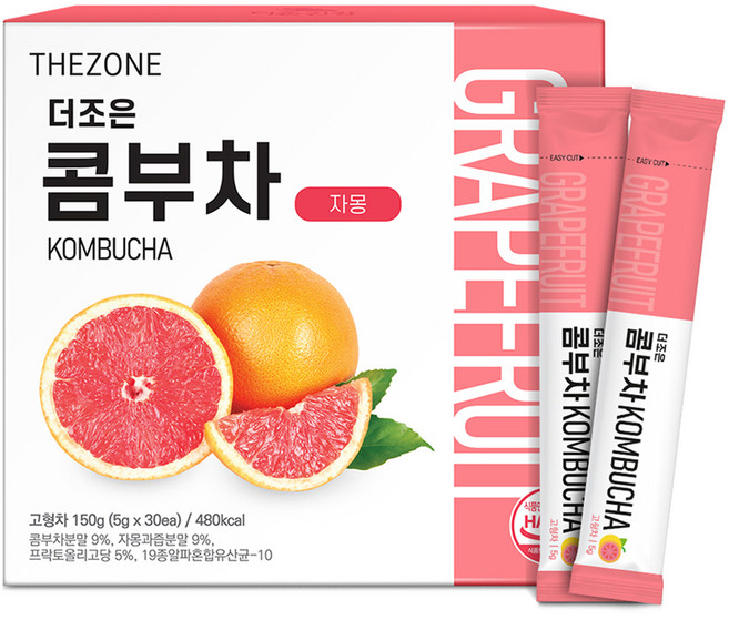 더존건강 더조은 콤부차 자몽, 5g, 1개, 30개입