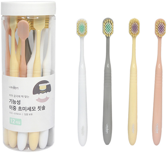 나무이야기 기능성 이중 초미세모 칫솔 4종 x 3p 세트, 1세트