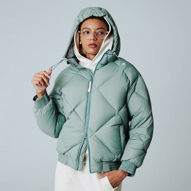 스파이더 여성용 볼륨 구스 다운 패딩