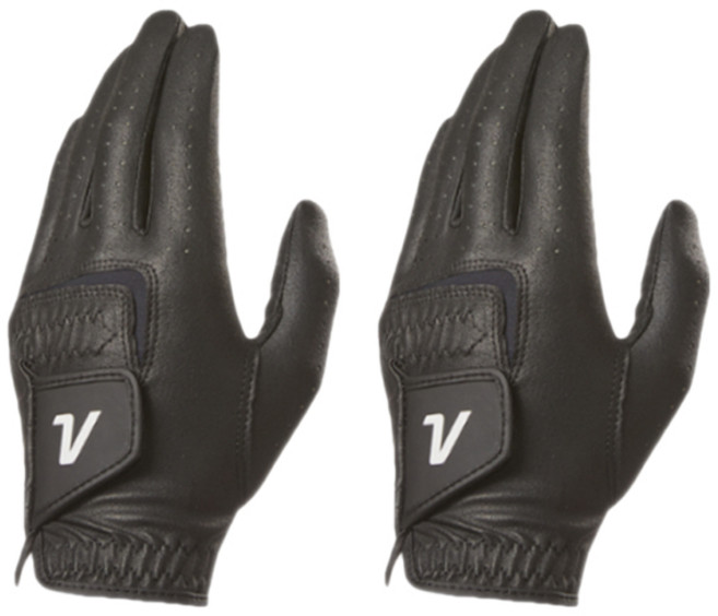 볼빅 여성용 퍼포먼스 극세사 골프장갑 왼손용, 블랙, 2개