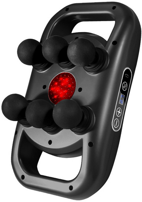 니치유 근막총 등허리 고주파 진동 근육이완 휴대용 마사지헤드 안마기 RT-608, 그레이