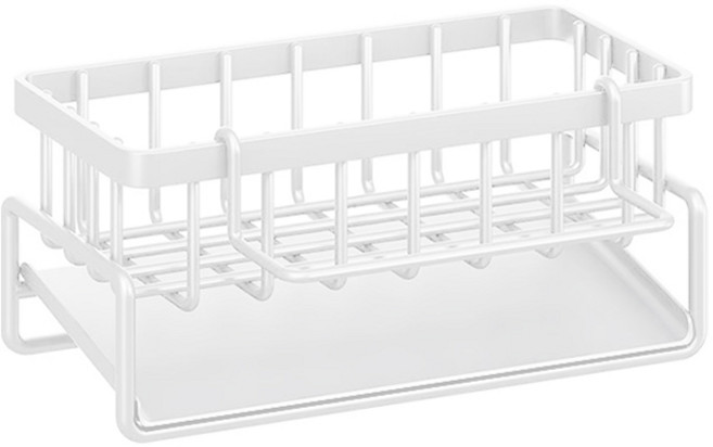 GUNU 수세미 물빠짐 카본 공중부양 행주걸이, 화이트, 1개