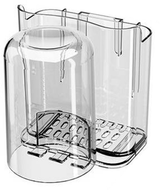 타공없는 칫솔 치약 양치컵 배수 보관함 + 컵 세트, 그레이, 1세트