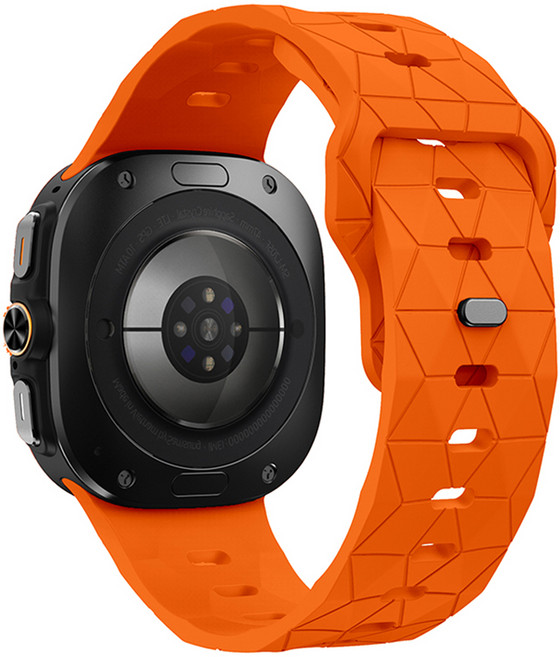 하마테 갤럭시워치 헥사곤 실리콘 루프 스트랩, 오렌지, 1개