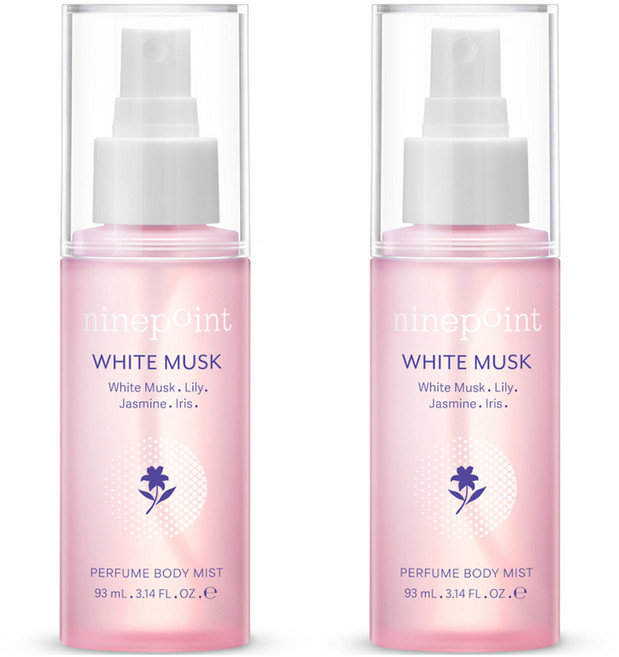 나인포인트 퍼퓸 모이스처 바디미스트 화이트 머스크, 2개, 93ml
