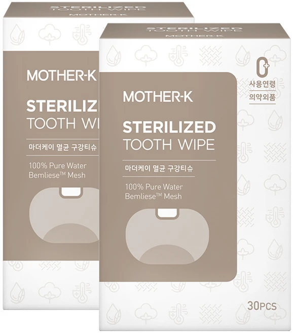 마더케이 멸균 구강티슈 30p, 120g, 30개입, 2개 - 쿠팡