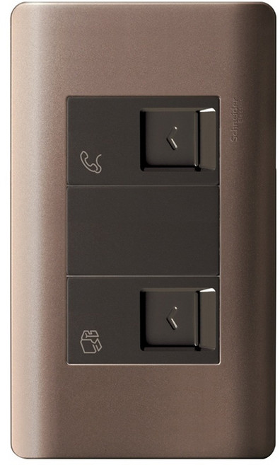 Schneider Electric 施耐德電機 ZENcelo系列 埋入式資訊網路/電話插座 古銅棕, 1個