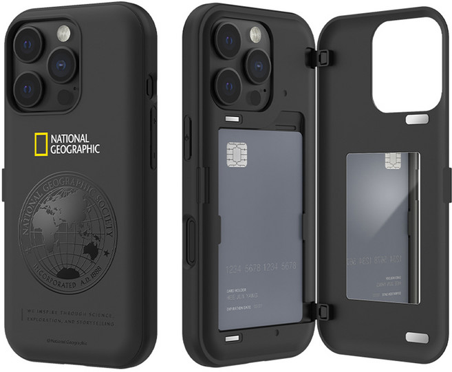 스킨플레이어 내셔널지오그래픽 글로벌씰 마그네틱 카드도어 범퍼 휴대폰 케이스