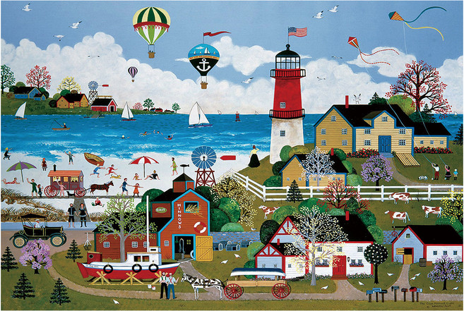 성인 시간떼우기 풍경퍼즐 1000, 행복의등대, 1000피스, 1개