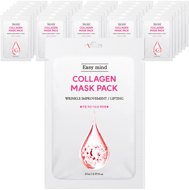 이지마인드 주름개선 콜라겐 마스크팩 27ml, 50개, 1개입