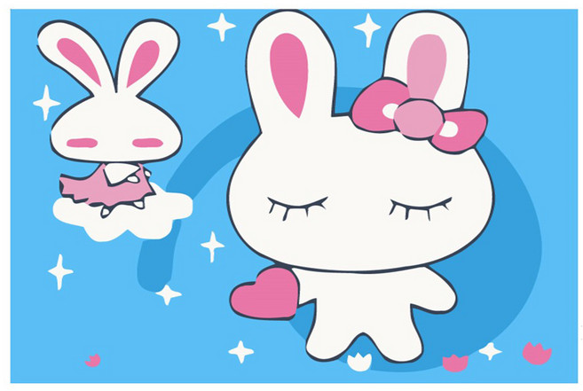 모모픽스페인팅 DIY 유화그리기 10 x 15 cm, A20 꿈꾸는 토끼, 1세트