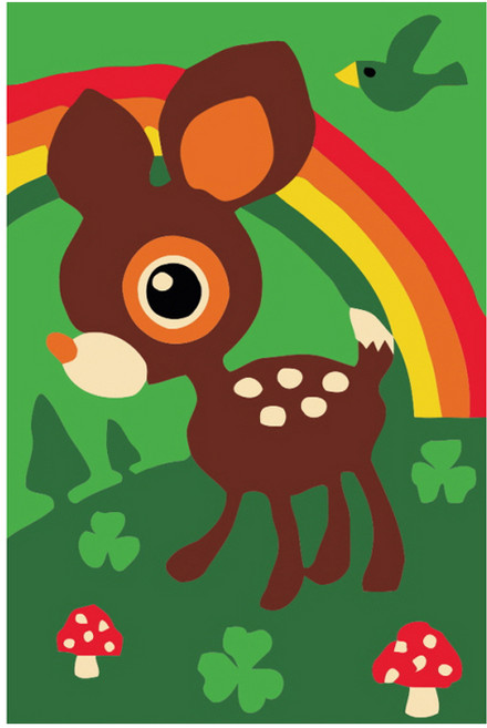 모모픽스페인팅 DIY 유화그리기 10 x 15 cm, A05 아기 사슴, 1세트