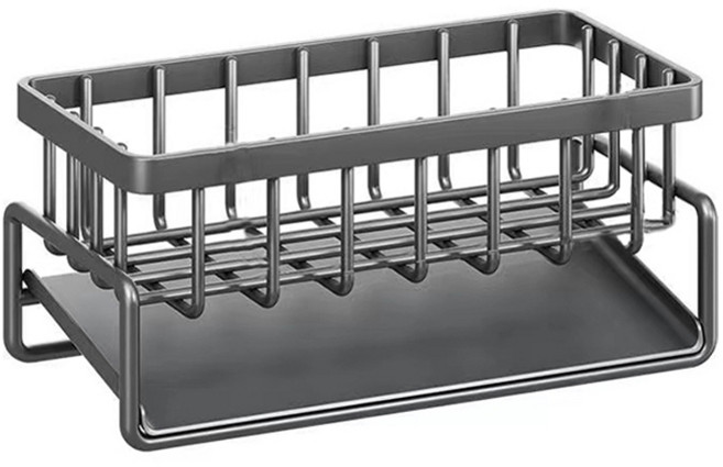 GUNU 수세미 물빠짐 카본 거치대, 그레이, 1개