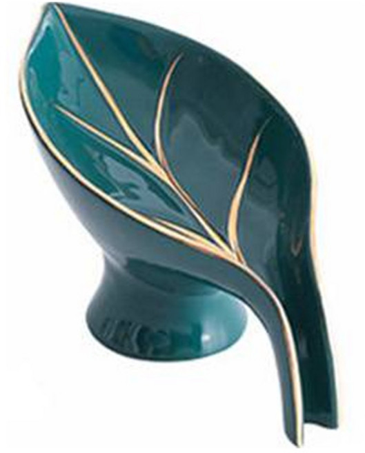 투데이리빙 고급 세라믹 비누 받침대 나뭇잎, 그린(R99458E), 1개