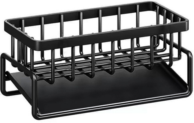 GUNU 수세미 물빠짐 카본 거치대, 블랙, 1개