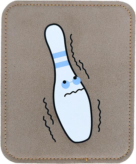 핀 캐릭터 핀 덜덜 볼링 가죽 볼타올, 베이지, 1개