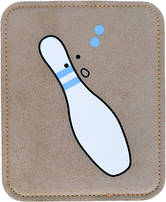 핀 캐릭터 볼링 가죽 볼타올 핀 슝, 베이지, 1개