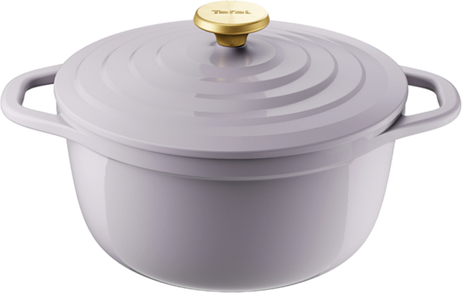 테팔 인덕션 에어 양수 주물냄비, 24cm, 프렌치 라벤더, 1개