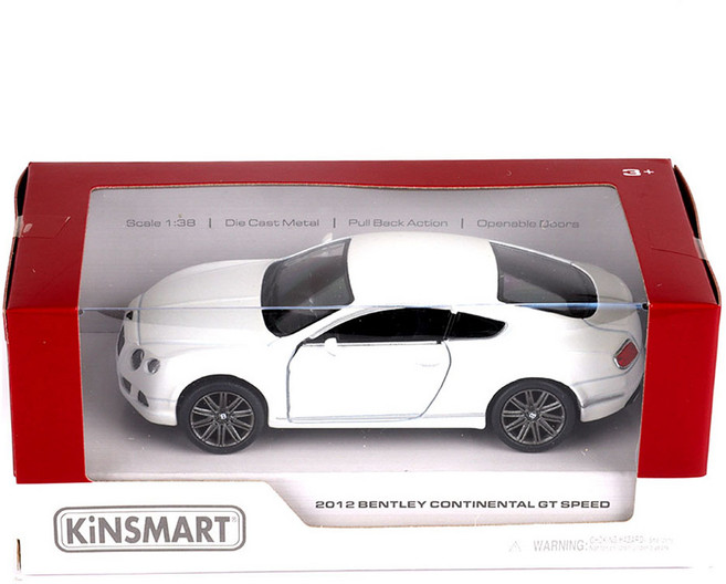 킨스마트 2012 벤틀리 컨티넨탈 GT 스피드 자동차 KT5369, 화이트, 1개