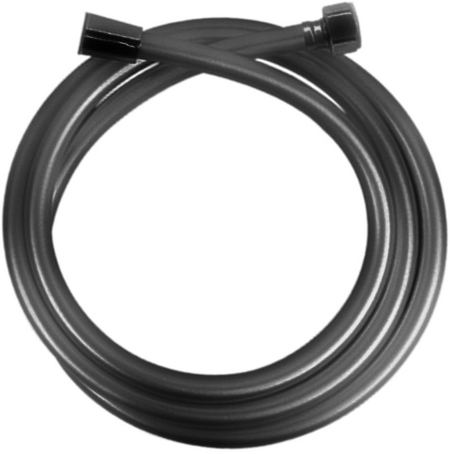 월드크린 물때방지 샤워호스 PVC, 2m, 블랙