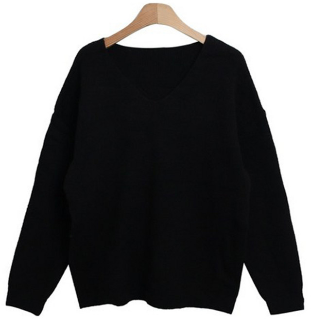 린다샵 여성용 레디그 골지 심플 브이넥 니트 cpnt5608k49