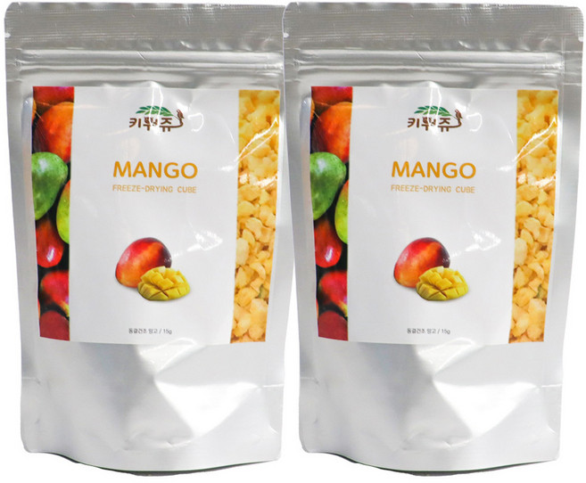 키워쥬 큐브형 동결건조 망고, 15g, 2개