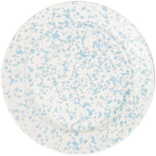 달마시안 점박이 디저트 원형접시, 스카이블루, 1개