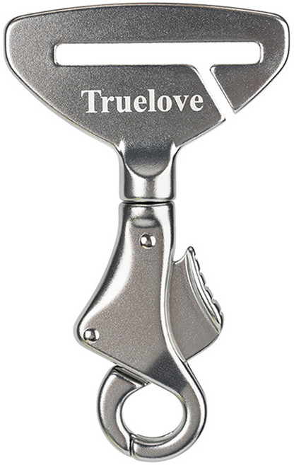 트루러브 티티펫 강아지 차량용 안전 벨트 고리, 그레이, 1개