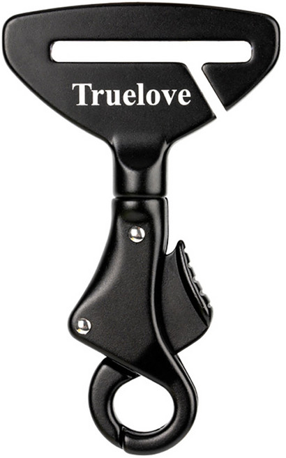 트루러브 티티펫 강아지 차량용 안전 벨트 고리, 블랙, 1개