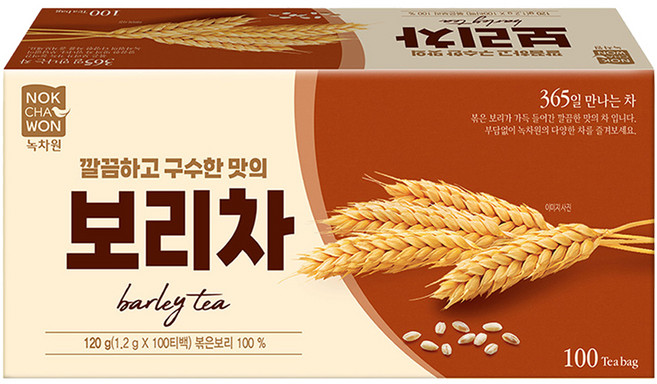 녹차원 보리차, 1.2g, 1개, 100개입