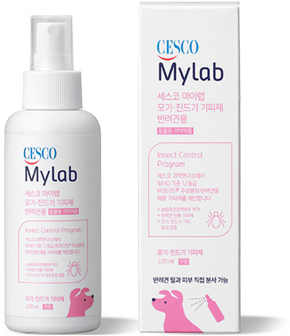 세스코마이랩 모기 진드기 기피제 반려견용, 혼합색상, 120ml, 1개